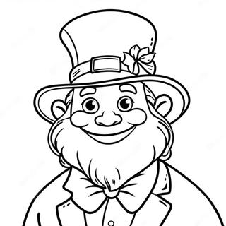 Färgglad irländsk leprechaun färgläggningssida | Irländsk målarbild