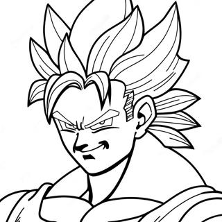 Gogeta Super Saiyan Färgläggningssida | Gogeta målarbild
