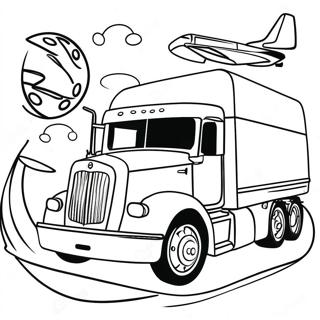 Transport Målarbok | Transport målarbild
