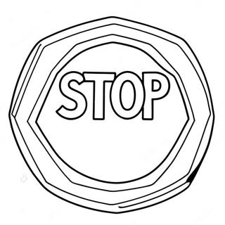 Stoppskylt Färgläggningssida | Stoppskylt målarbild