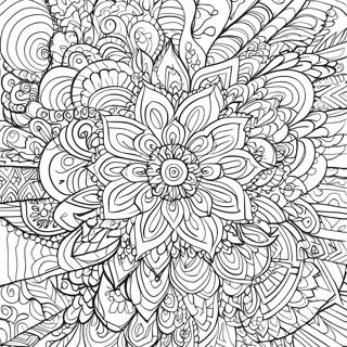 Färgglad Sharpie Mandala Färgläggningssida | Sharpie målarbild