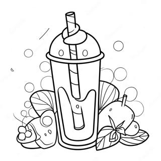 Läcker Choklad Milkshake Färgläggningssida | Mjölkshake målarbild