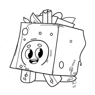 Färgglad Wubbox i aktion färgläggningssida | Wubbox målarbild