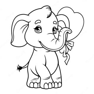 Elefant med Färgglada Ballonger Målarbild | Elefant och Piggie målarbild