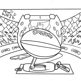 Spännande Superbowl 2024 Spelscen Målarbild | Superbowl 2024 målarbild