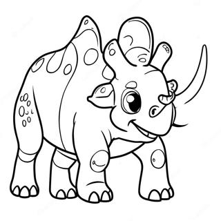 Triceratops Målarbild | Triceratops målarbild