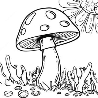 Trippy Svamp Målarbok | Psykedelisk Svamp målarbild