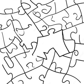 Autism Medvetenhet Pusselbitar Målarbild | Autism Medvetenhet målarbild