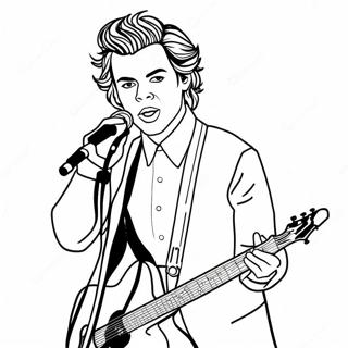 Harry Styles Uppträder på Scenen Målarbild | Harry Styles målarbild