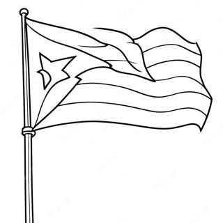 Puerto Rico Flagga Målarbild | Puerto Rico målarbild