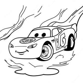 Blixt McQueen Racing Färgläggningssida | Bilar 2 målarbild