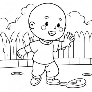 Caillou Lekande Utomhus Målarbild | Caillou målarbild
