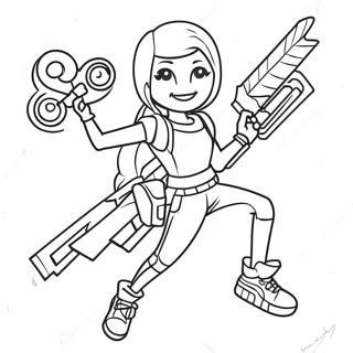 Fortnite Flicka Målarbild | Fortnite Flicka målarbild