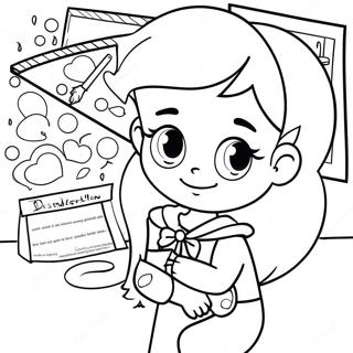 Dork Diaries Målarbild | Dork Dagböcker målarbild