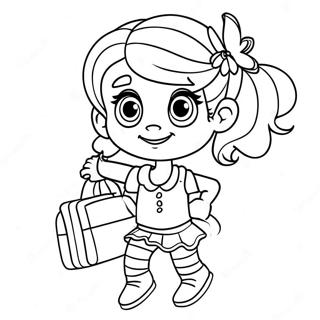 Rolig Dork Diaries Karaktär Målarbild | Dork Dagböcker målarbild