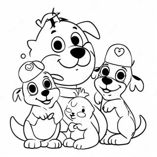 Bluey Familjesammankomst Målarbild | Bluey Tacksägelse målarbild