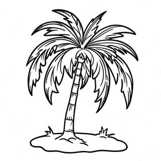 Tropiskt Palmträd Målarbild | Palmträd målarbild