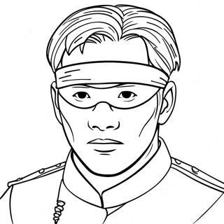 Gojo Satoru med Ögonbindel Målarbild | Jujutsu Kaisen målarbild