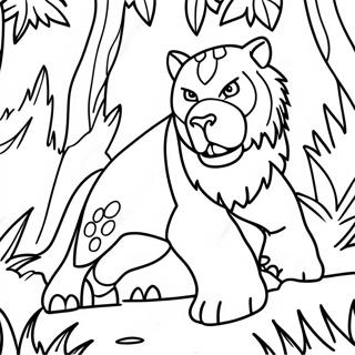 Vilt Rovdjur i Djungeln Målarbild | Predator målarbild