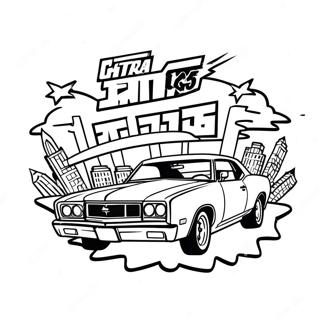 GTA Logotyp Målarbild | GTA målarbild