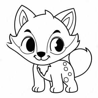 Lekfull Chibi Varg Målarbok | Söt Anime Varg målarbild