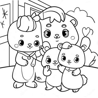 Calico Critters Familj Målarbok | Calico Critters målarbild