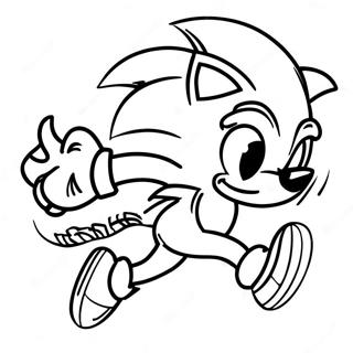 Sonic the Hedgehog Springer Snabbt Målarbild | Sonic Mania målarbild