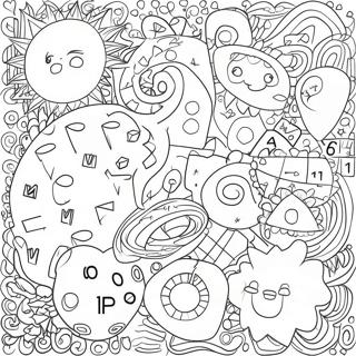 Färgglada Matte Former Målarbild | Matematik 1:a Klass målarbild