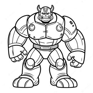 Hulk Buster i Aktion Målarbild | Hulk Buster målarbild