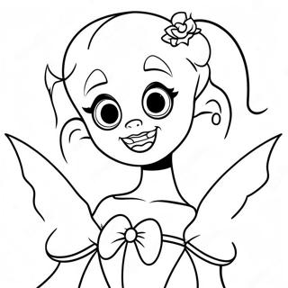 Draculaura med Glittrande Tänder Målarbild | Draculaura målarbild
