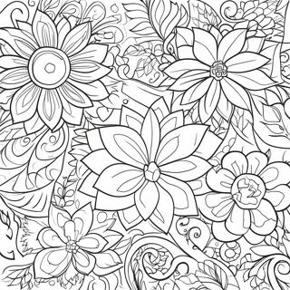 Trendiga Blommönster Målarbild | Trendiga målarbild