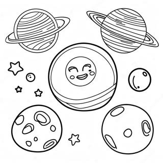 Dvärgplaneter Målarbild | 5 dvärgplaneter målarbild