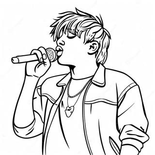 Juice WRLD Uppträder på Scen Målarbild | Juice WRLD målarbild
