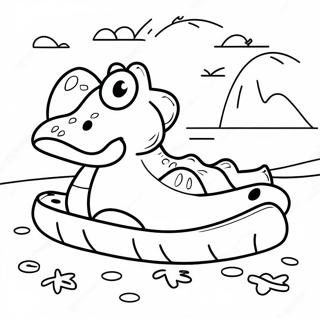 Färgglada Crocs på en Strand Målarbild | Crocs målarbild
