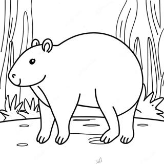 Capybara Målarbild | Kapibara målarbild
