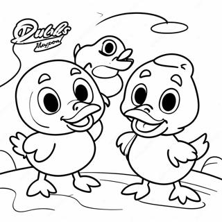 DuckTales Målarbok | Ankeborg målarbild