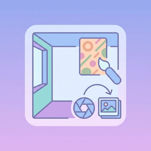 Tapetprov på väggen — bakgrundsbilder editing tool